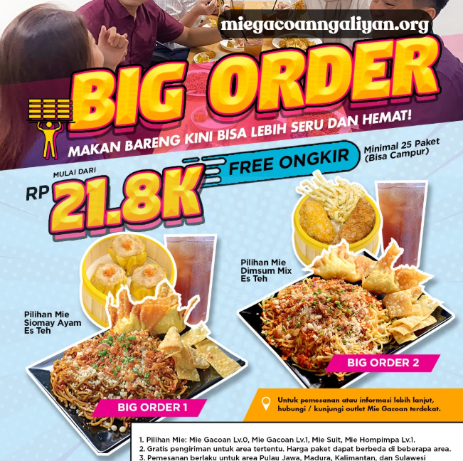 Big Order Mie Gacoan, Makan Bareng Jadi Hemat Mulai Rp21.800